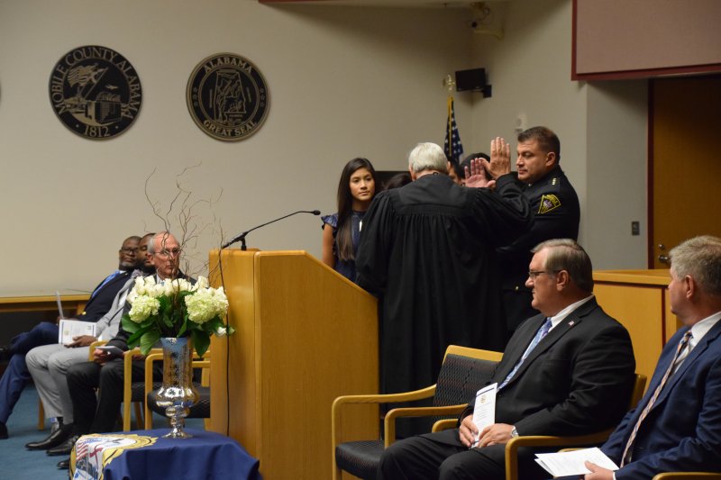 Swearing-In Ceremony For Mobile\'s New Police Chief