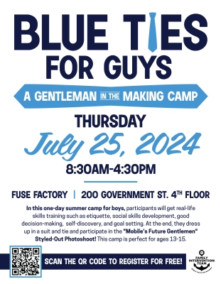 Blue Ties for Guy Camp